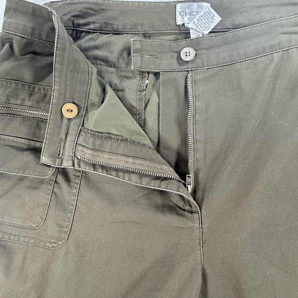 Chico’s Woman’s Army Green Pants size 2.5.  Light weight B41 - Picture 2 of 6